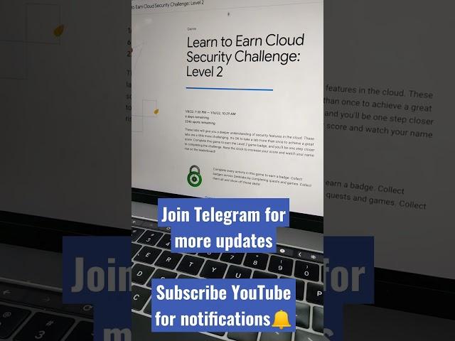 Learn to Earn Cloud Security Challenge 2022 | Enroll Fast #Shorts #LearnToEarn #CourseIntern