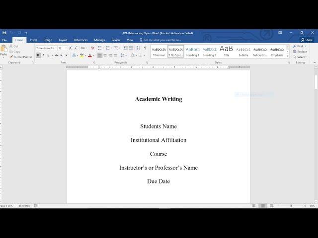 Introduction to Academic Writing Part 1. Essay Writing in English APA &MLA