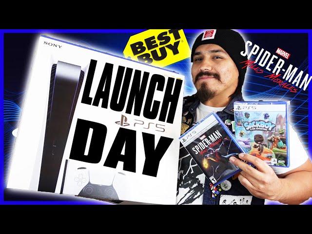 PS5 Launch Day Pickup at Best Buy and Unboxing Console with Games (6 AM Pre Order Line)