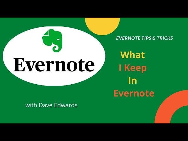 What I Keep In Evernote