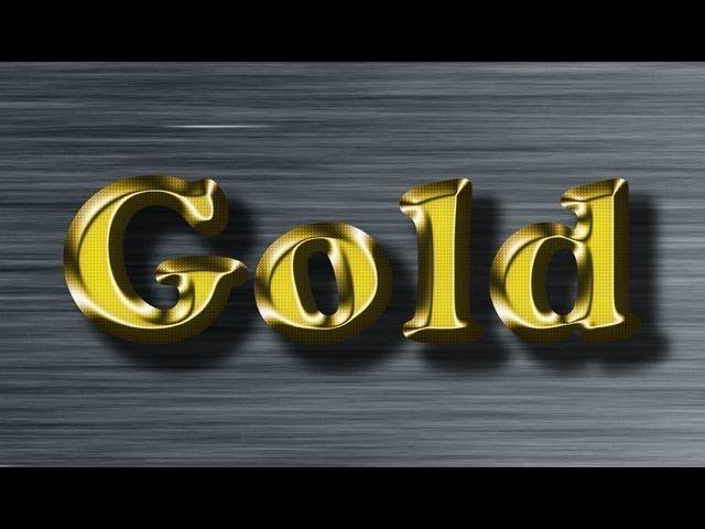 Gold Text Effect - Photoshop Tutorial