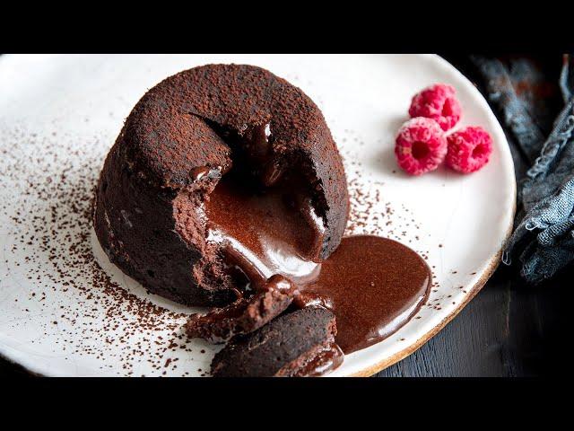 Chocolate Fondant (Cake with Liquid Center, Lava cake)Simple recipe = Perfect Dessert!