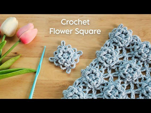 How To Crochet Flower Square & Joining the square | Chenda DIY