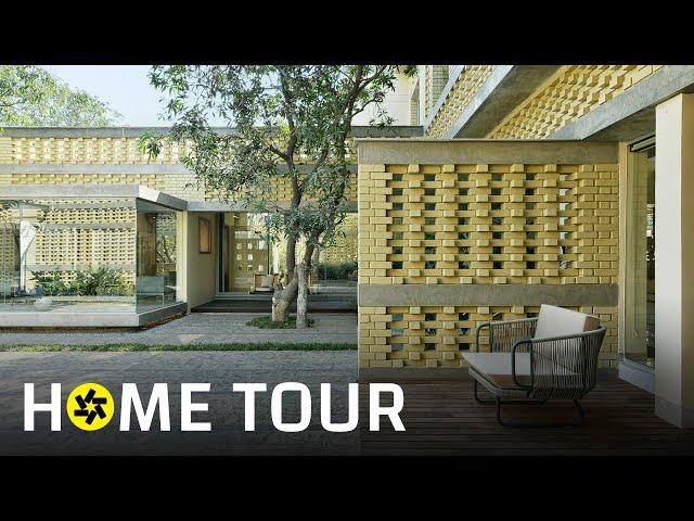 House with a Yellow Brick Skin in Hyderabad, Telangana | Spacefiction Studio (Home Tour).