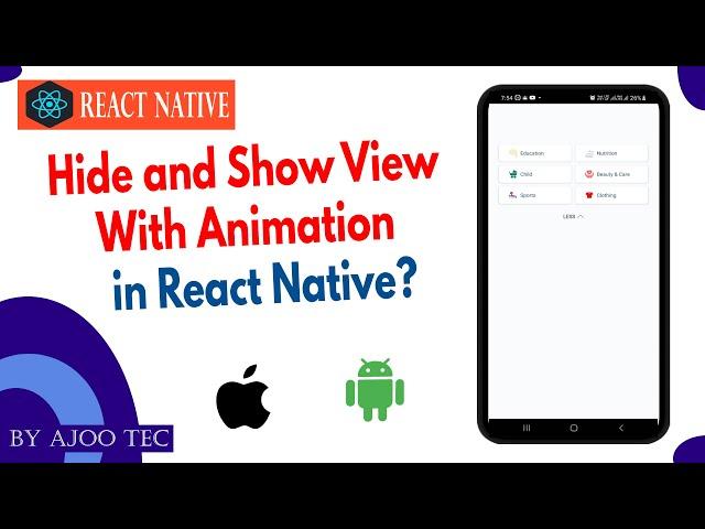 Hide and Show View With Animation in React Native? || in Hindi