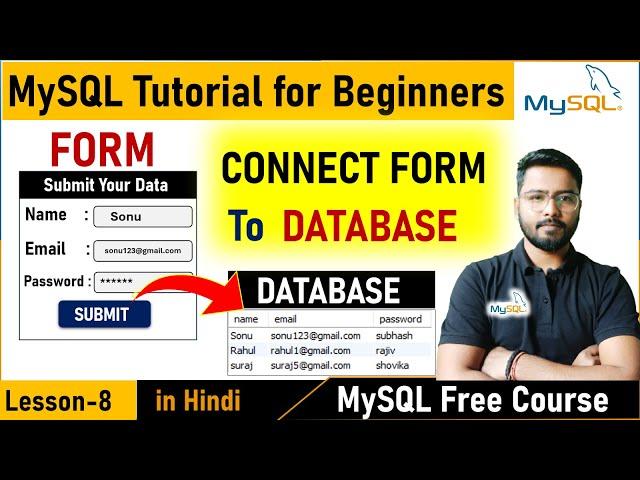 How to Connect HTML Form with MySQL Database using PHP | MySQL Tutorial