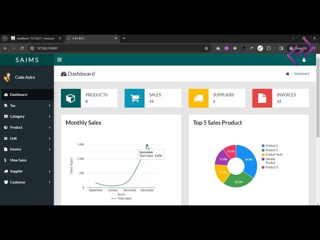 Sales and Invoice Management System in PHP Laravel with Source Code - CodeAstro