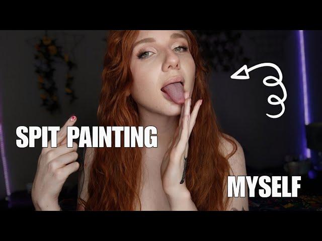 ASMR | Spit Painting MYSELF & You (new trigger started by @ASMRmpits) 