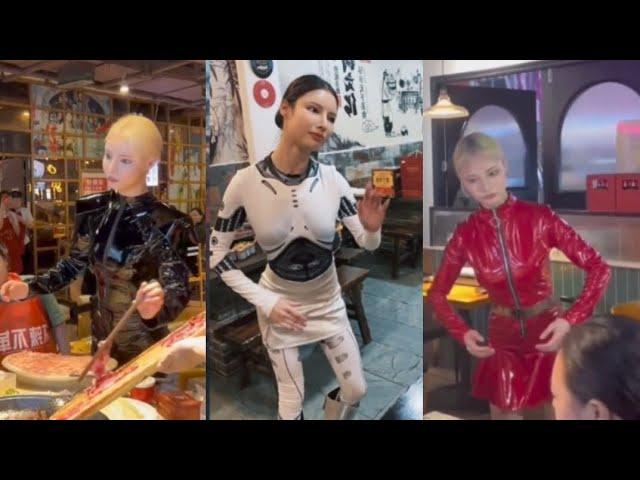 Compilation Videos of Chinese Waitress Robot Realistic Chinese Robot Waitress Qin