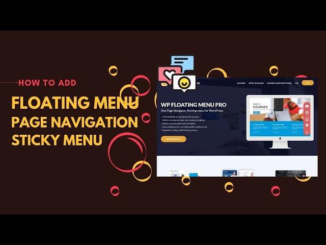 How to Add Floating Menu on Left, Right, and Bottom of the Page | Custom Floating Menu Navigation