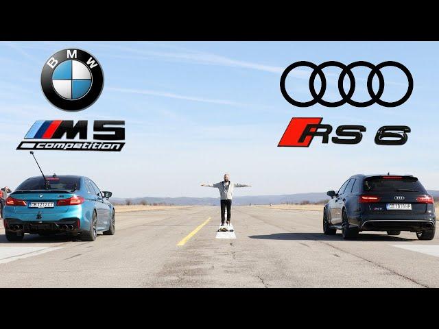 DRAG RACE! BMW M5 F90 Comp vs  700HP Audi RS6 Avant