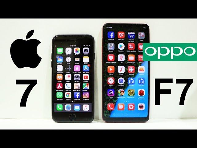 Oppo F7 Vs iPhone 7 Speed Test