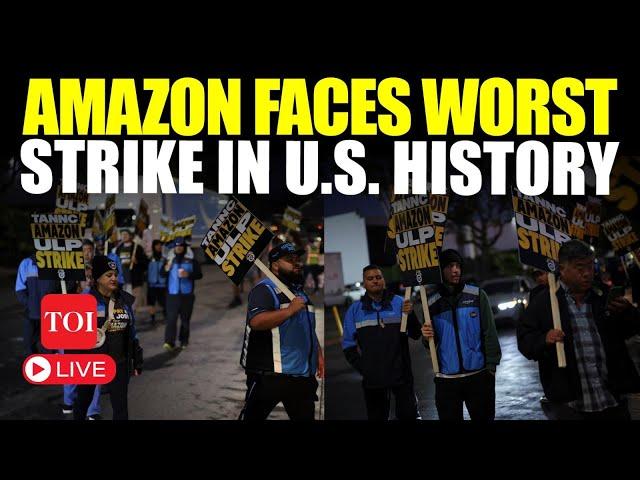 US News LIVE | Amazon Deliveries Hit During Christmas | Historic Strike | 'Blame Greed'