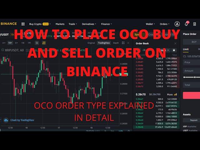 HOW TO PLACE OCO BUY AND SELL ORDER TYPE ON BINANCE EXPLAIN.