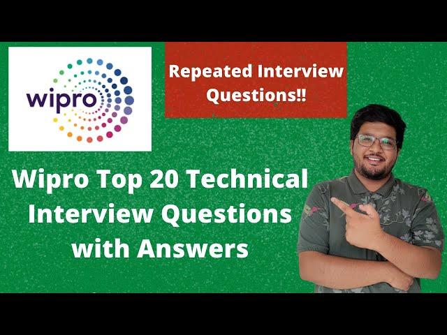Wipro Top 20 Technical Interview Questions With Answers | Repeated Questions 