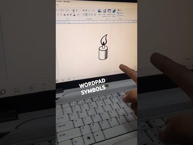 Wordpad Candle Symbol Shortcut Key