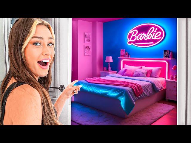 Turning My Boyfriends Room Into A Barbie Dream House!