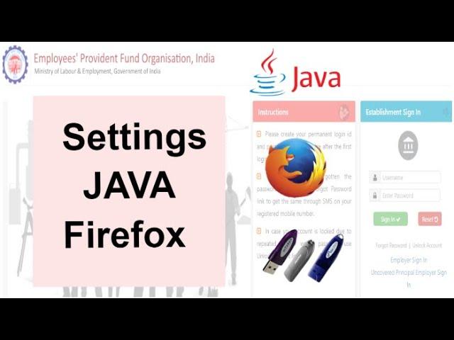 Java Firefox settings for EPFO using DSC KYC approval