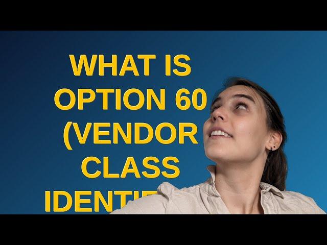 What is Option 60 (Vendor Class Identifier) used for in DHCPv4?