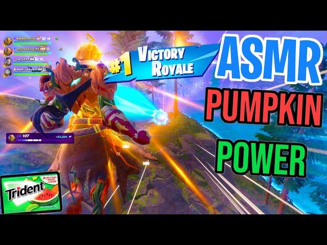 ASMR Gaming  Fortnite Pumpkin Tryhard! Relaxing Gum Chewing  Controller Sounds + Whispering 