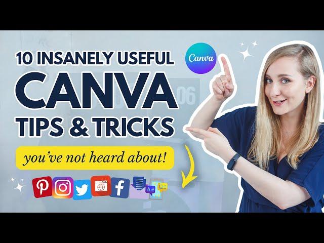 10 Insanely Useful CANVA TIPS & TRICKS [2023] | Canva Tutorial for Beginners