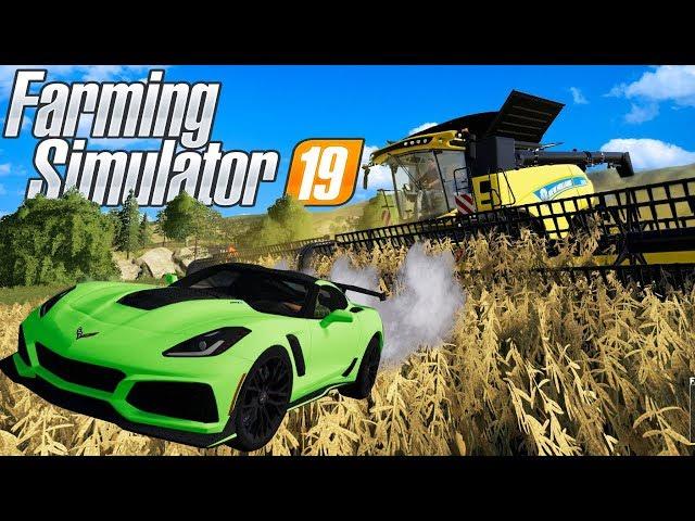 GROWING GREEN BEANS AND RACING CORVETTES?! (Farming Simulator Gameplay & Roleplay)