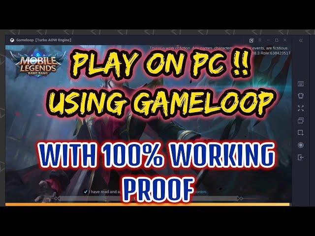 How To Play Mobile Legends On PC Using GameLoop Emulator | 100% Working Method With Proof | RDIam