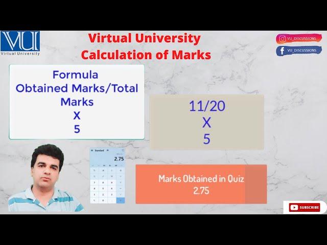 Virtual University Calculation of Marks | VU Grading Scheme