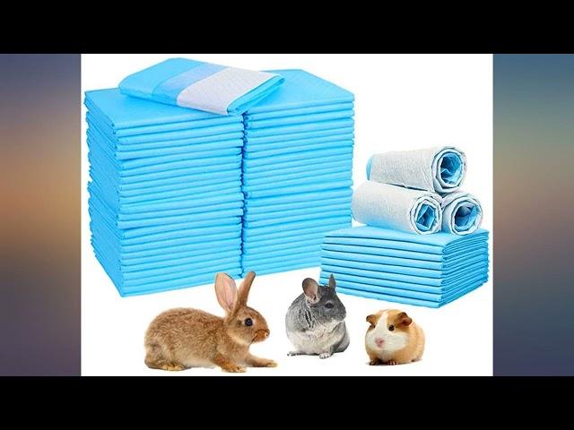 Amakunft 100 Pcs Rabbit Pee Pads, 18" x 13" Pet Toilet//Potty Training Pads, Super revieww