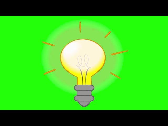 green screen bulb light effect or idea effect