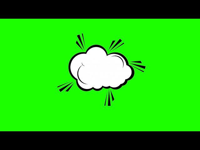 Speech Thinking Bubble Green Screen Video full HD | Green Screen Animation | no copyrights