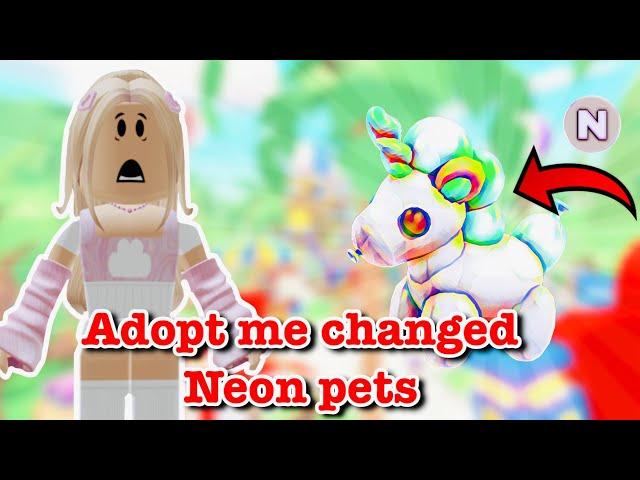 *OMG* Adopt me Changed the Neon pets (New update)