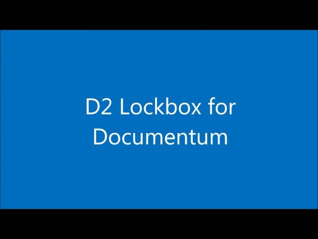 EMC Documentum D2 lockbox (Tomcat) setup