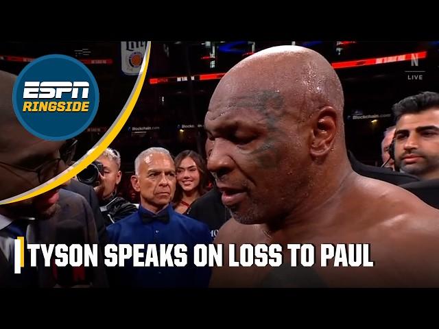 Mike Tyson reacts to loss vs. Jake Paul, calls out Logan in the process | ESPN Ringside