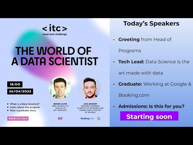 What is Data Science and Machine Learning - Israel Tech challenge webinar