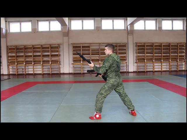 Exercise 32. Complex hand-to-hand combat with a machine gun on 8 accounts