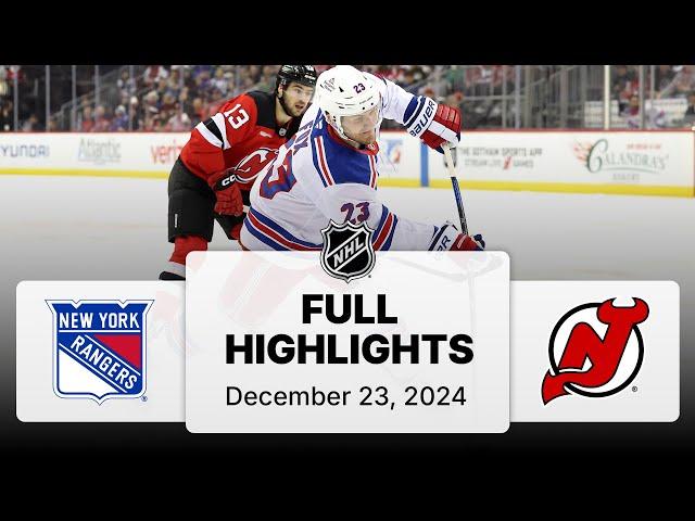 NHL Highlights | Rangers vs. Devils | December 23, 2024