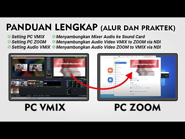 Cara Menyambungkan Laptop VMIX ke Laptop Zoom Meeting - Setting Audio Zoom VMIX, NDI, Mixer Audio