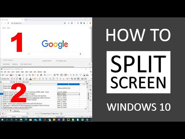 How to Split your Screen in Windows 10 for Multi-Tasking (Snapping Feature)