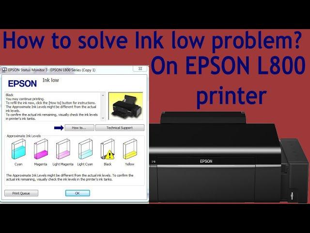 Epson L800 ink low error how to solve /how to reset  ? #technical Jasis#