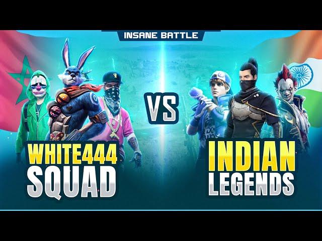 White444 Squad Vs Indian Legends || Free Fire Insane Clash Squad battle b/w India Vs Mena Server