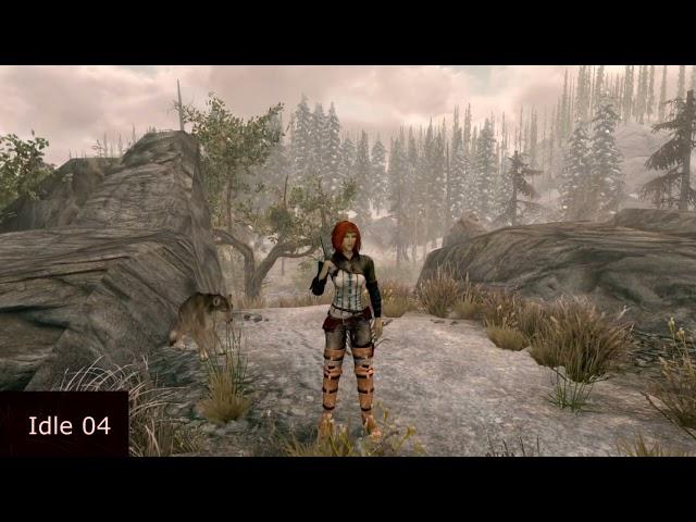 Skyrim greatsword: Random idle & normal attacks