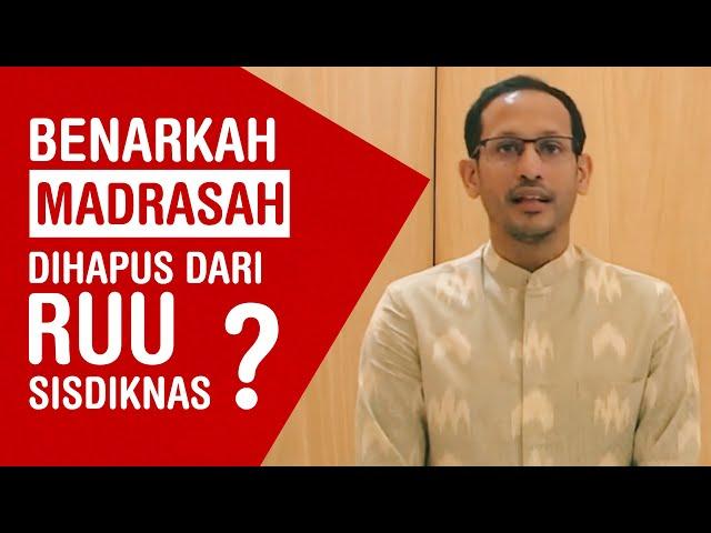 Kemendikbud Ristek Menghapus Madrasah Di RUU Sisdiknas?