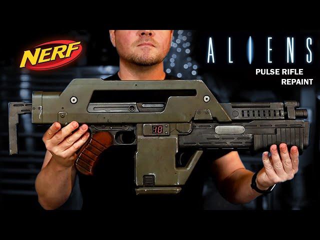 How to Repaint a Nerf Aliens M41A Pulse Rifle from Hasbro - Aliens Colonial Marines Cosplay Romulus