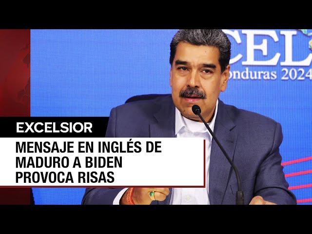 Maduro envía mensaje en inglés a Biden y se ríen de su pronunciación