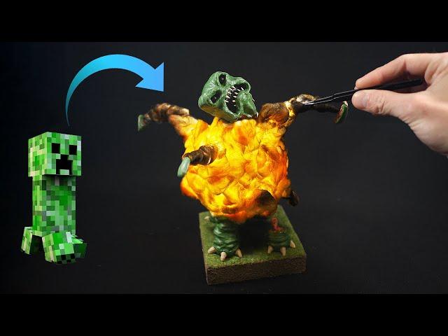 I made a realistic Minecraft Creeper EXPLODING!