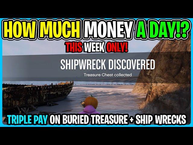 Triple Pay Shipwreck & Buried Treasure Money Guide! (GTA Online Weekly Update Guide)