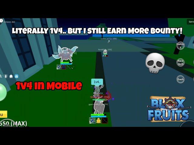 How I Deal With 4 Teamers as a Mobile PvPer! | Blox Fruit