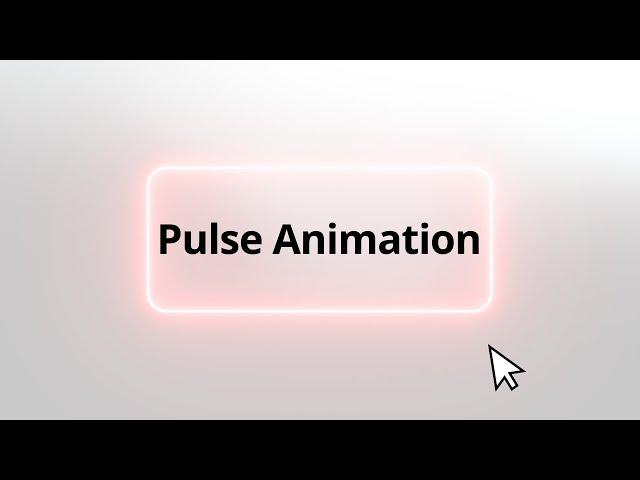 How to add a pulse animation to a button with elementor pro