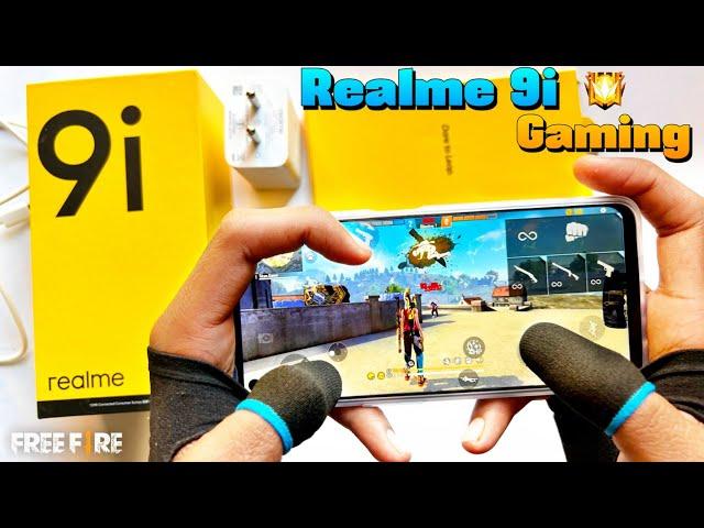 Realme 9i unboxing and free fire gameplay test 3 finger handcam all guns headshot